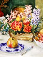 Індивідуальні заняття. Картина Катерини «Натюрморт». Папір, акварель